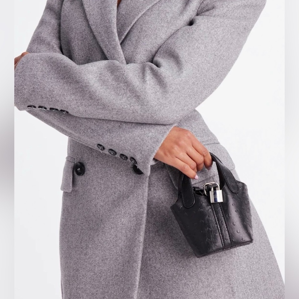 Black Faux Leather Crossbody Bag